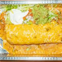 Burrito Loco · Flour tortilla filled with rice, beans, and your choice of chicken, carne asada, or pork. Sm...