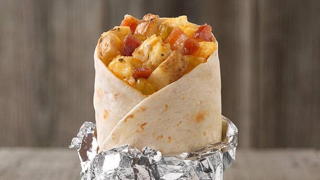 Bacon, Egg And Cheese Burrito via Good Times Burgers & Frozen Custard