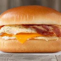 Bacon, Egg And Cheese Breakfast Sandwich · A breakfast sandwich that’ll get you to lunch and then some. Some consider it the breakfast ...