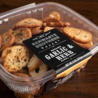 Bagel Chips - Garlic & Herb · Bagel Chips - Garlic & Herb.  Mixed in small batches and twice  baked to achieve just the pe...