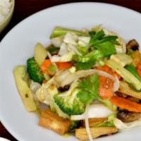 Mixed Vegetables · Your choice of meat and assorted veggies stir-fried in Thaisian brown sauce and sesame oil. ...