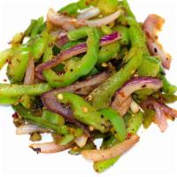 Fajita Veggies · Green bell peppers, red onions and sautéed with garlic