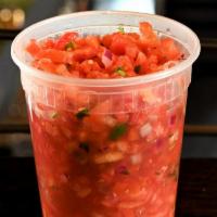 Salsa Fresca (Mild) (Quart) · House-made salsa with tomatoes, jalapenos, onions and cilantro