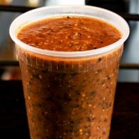 House Hot (Xxx Hot) (Quart) · House-made salsa, made with roasted chiles de arbol, roasted tomatoes, garlic and tomatillos...