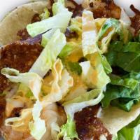 Shrimp Taco · cheese, lettuce and chipotle sauce