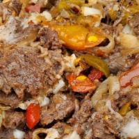 Cheesesteak · USDA choice grade ribeye steak with grilled onions and choice of cheese on fresh baked signa...