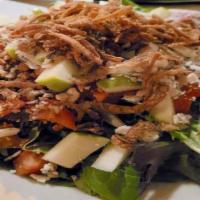 Bleu Idaho Steak Salad* · Grilled, sliced, mid-rare steak over mixed greens with diced tomatoes, green apples, City Pe...