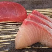 Hamachi Sashimi (3Pc) · Three slices of raw pacific yellowtail