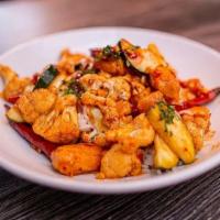 Kung Pao · Roasted Cauliflower + Zucchini + Peanuts + Red Calabrian Chiles + Baby Corn + Green Onions +...