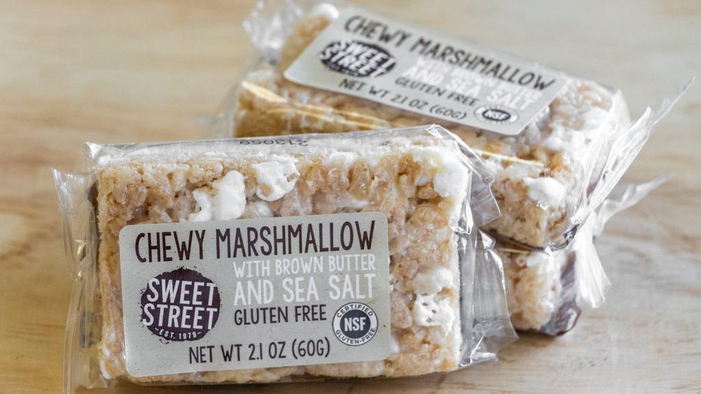 Marshmallow Treat · chewy marshmallow treat with brown butter and sea salt (gluten-free)