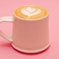 Latte · a doubleshot of single-origin espresso and steamed milk.