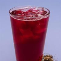 Hibiscus Mint Iced Tea · bright, tart and refreshing. unsweetened. naturally caffeine-free.
