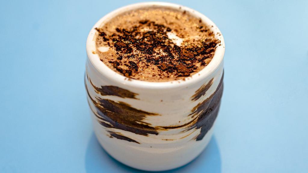 Hot Cocoa · kali 33% drinking chocolate with steamed milk of your choice