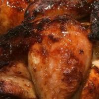 1/2 Rotisserie Chicken · SERVED WITH CHOICE OF SMALL PLATE OR SIDE SALAD