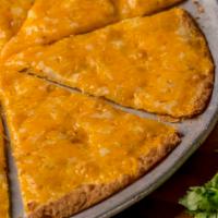 Macayo’S Famous Cheese Crisp · Toasted flour tortilla, layers of melted cheese.