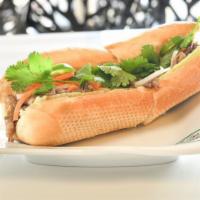 Vietnamese Sandwich · Cucumber, cilantro, jalapeno, mayonnaise, pate, pickled daikon & carrot, and your choice of ...