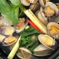 Steamed Clams With Lemongrass · Manilla clams steamed with lemongrass and Thai basil. Served with salt, black pepper, and li...