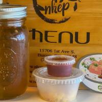 Fish Sauce (16Oz Jar) · Homemade fish sauce in 16 oz jar. Minced garlic and garlic chili paste are also included.

U...