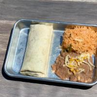 Kids Choice · Choice of one cheese enchilada, taco, bean and cheese burro or a bean tostada served with tw...