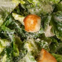 Vegan Caesar Salad · Romaine, Croutons, Vegan Parmesan, Vegan Caesar Dressing