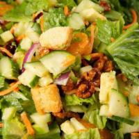 Gina'S Salad · Romaine, Mandarin Oranges, Red Onion, Cucumber, Carrots, Avocado, Dried Cranberries, Apples,...