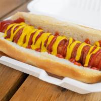 Classic Dog · Beef hot dog.