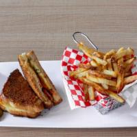 Parmesan Crusted Grilled Cheese · Grilled parmesan crusted sourdough bread with  cheddar, swiss, and fontina cheeses, grilled ...