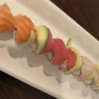 Rainbow · California roll topped with five different fish and rainbow.

Consuming raw or undercooked m...
