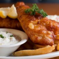 Shakespeare'S Famous Fish & Chips · British specialty, house favorite. Fresh cod lightly beer battered to perfection and served ...