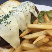 Meatball Sandwich · Served on a hoagie bun with homemade sauce and swiss cheese.