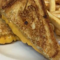 Grilled Cheese · Melted cheese on white bread. Served with french fries