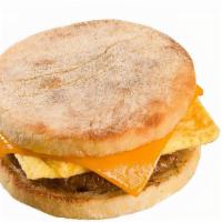 Sandwich - Sausage, Egg And Cheese Muffin · English Muffin, Sausage, Eggs and Cheddar Cheese