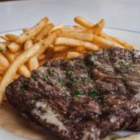 Steak Frites - 14 Oz Ribeye · Served medium rare with crispy frites