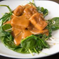 Swimming Rama · Stir fried garlic, spinach, bean sprout topped with your choice of meat & peanut sauce.
choi...
