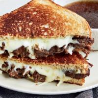 Beef Dip (Grilled) · George's house-roasted sirloin beef, provolone, grilled onions on a toasted French roll with...