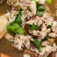 Roux Boi Famous Gumbo · Our gumbo includes our famous Roux w/celery, onions & garlic, crab, shrimp, chicken & turkey...