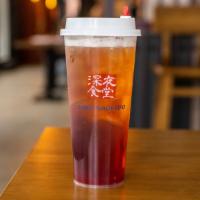 Fruit Black Tea (Iced) · Your choice of strawberry, blueberry, or passion fruit.