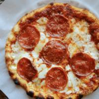 Pepperoni Pizza · House marinara, five cheeses and pepperoni.