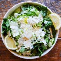 Caesar Limone Side Salad · Fresh greens, parmigiano reggiano, pecorino romano, Asiago and house herb caesar dressing.