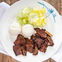 Beef​ ​Short​ ​Ribs Teriyaki · Comes​ ​with steamed​ ​rice​ and​ ​salad.