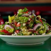 Oregano’S Favorite · And soon to be yours! Fresh Romaine blend, roasted red peppers, our spiced feta cheese, comb...