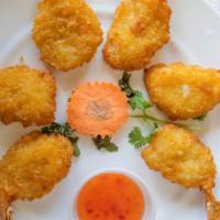 Butterfly Shrimps (4) · Most popular. Battered shrimps deep-fried and served with authentic homemade sesame soy sauce