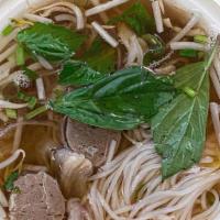 Vegetable Pho (Vegetarian Broth) · Vegetarian. Broccoli, celery, &  carrots in vegetarian broth. Pho is served with delicious r...