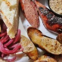 Sausage Plate · House Selection of Sausages, Pimiento Cheese, Brown Ale Mustard, Grilled Country Bread.
