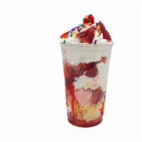 Knickerbocker Glory · Light and refreshing with vanilla and strawberry ice cream, fresh strawberries, cherries, cr...