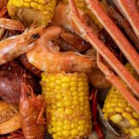 Combo Deal 3 · Includes three corns, three potatoes, and six pieces sausages. Snow crab legs 1.25 lb.