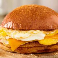 Egg & Cheese Sandwich · Fresh cracked eggs, aged cheddar cheese, toasted brioche bun