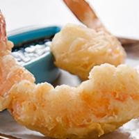 Shrimp Tempura · Deep fried shrimps six pieces.