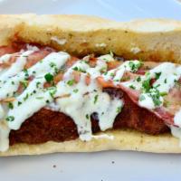 Chicken Bacon Ranch Sub · Choice of grilled or fried chicken breast, mozzarella, bacon, topped with house-made ranch.