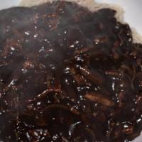 Cha Jang Myun · Pork and assorted vegetables cooked in black bean paste. Served over noodles.